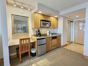 Kitchenette in Room | Listed with @BookTraverse