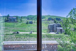 Window View in Grand Lodge 505 | Listed with @BookTraverse - Studio with Pool, Hot Tub, Biking Trails, Pets Okay (Crested Butte)