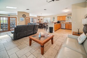House, 3 Bedrooms | Living area | Smart TV, streaming services - Charming Coastal Retreat Steps From Beach 3 Bedroom Home (St. Augustine)