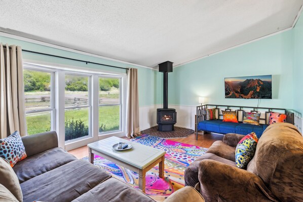 TV connectée, cheminée