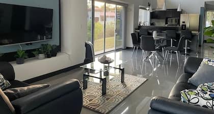 Recently upgraded, AC on all rooms. Modern, secure and clean house