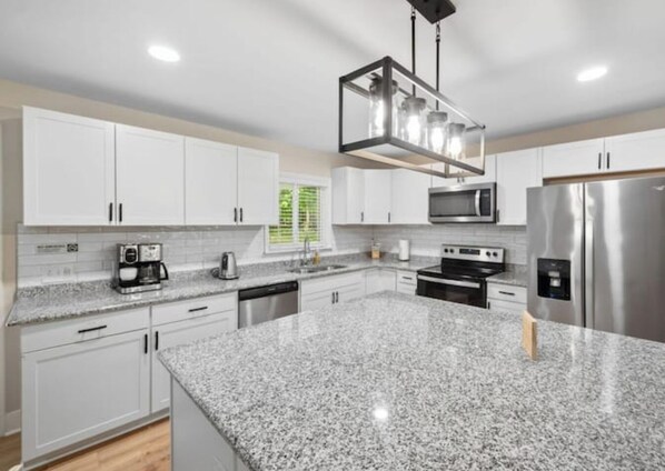 Microwave, oven, stovetop, dishwasher