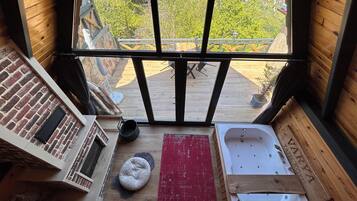 Luxury-Bungalow, Balkon, Talblick | 1 Schlafzimmer, laptopgeeigneter Arbeitsplatz, kostenloses WLAN