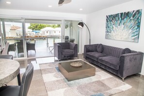 Luxury Townhome, Villa 247C | Living area | Smart TV - Blue Luxury Properties (Jolly Harbour)