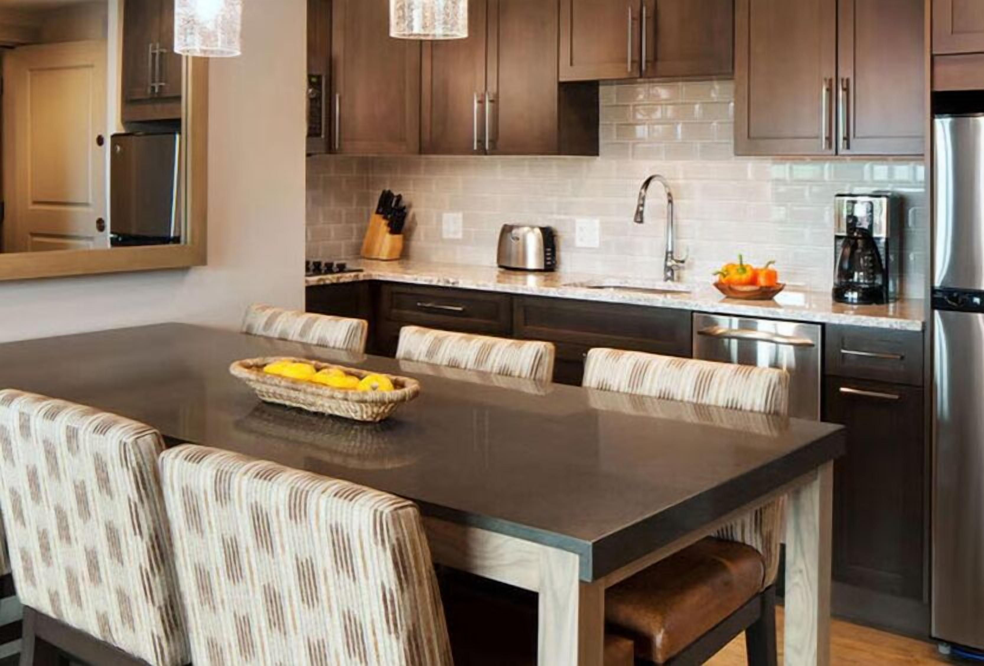 Fridge, microwave, oven, toaster