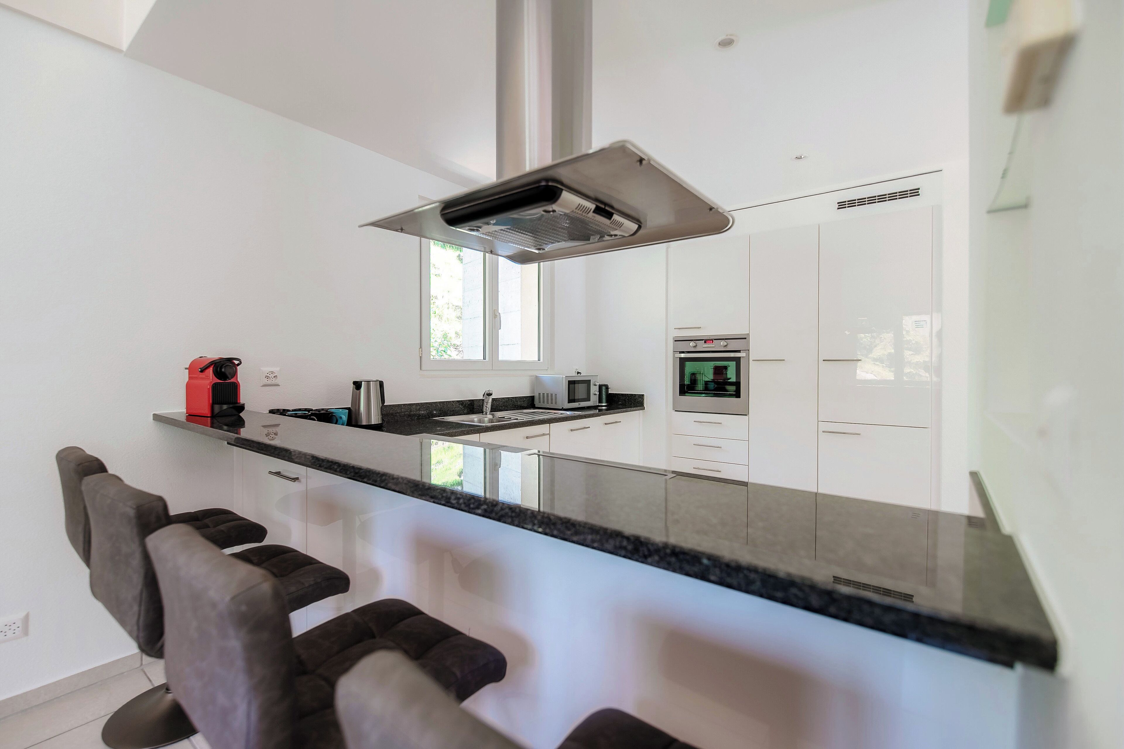 Deluxe Apartment, Patio, River View | Private kitchen | Fridge, microwave, oven, stovetop