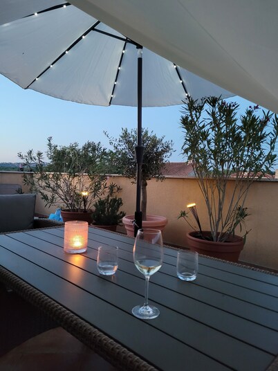 La Peppina - Charming apartment with large terrace near Porec and the sea + pool