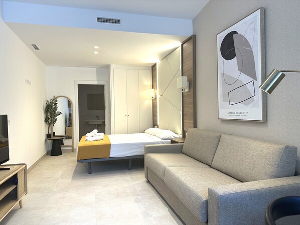 Superior Studio | Individually decorated, individually furnished, laptop workspace