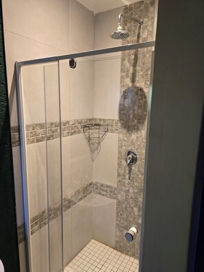 Business Suite, 1 Double Bed, Garden View | Bathroom | Shower, rainfall showerhead, designer toiletries, bathrobes