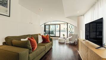 Cobertura grand, vista para a cidade | Área de estar