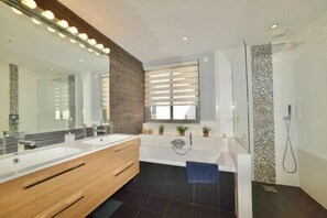 Hair dryer, towels