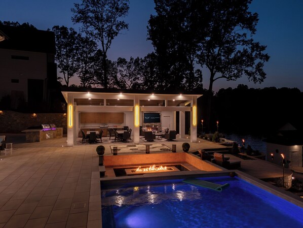 A heated pool
