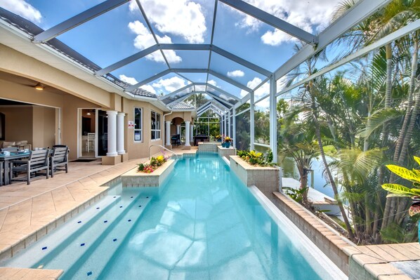 A heated pool