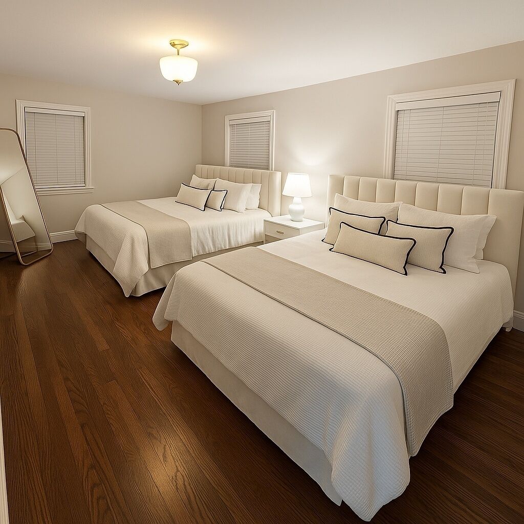 4 soverom, strykejern/-brett og internettilgang