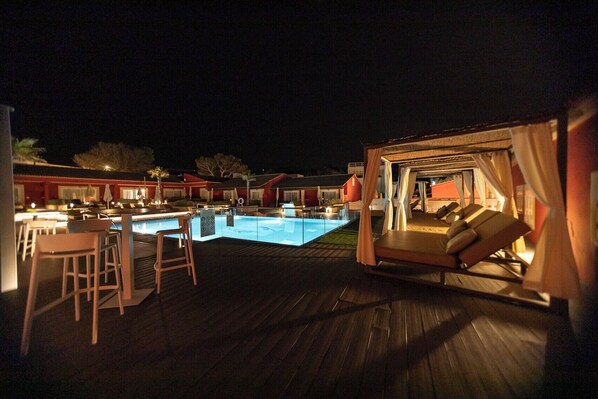 A heated pool