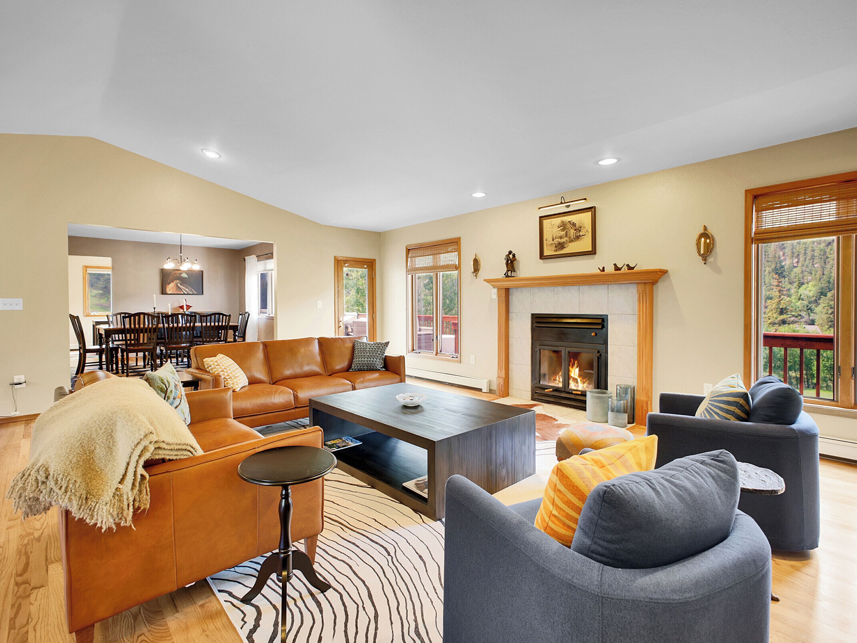 TV connectée, cheminée