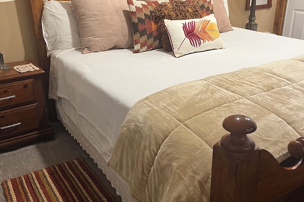 Clean, comfy King size bed