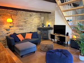 TV connectée, cheminée
