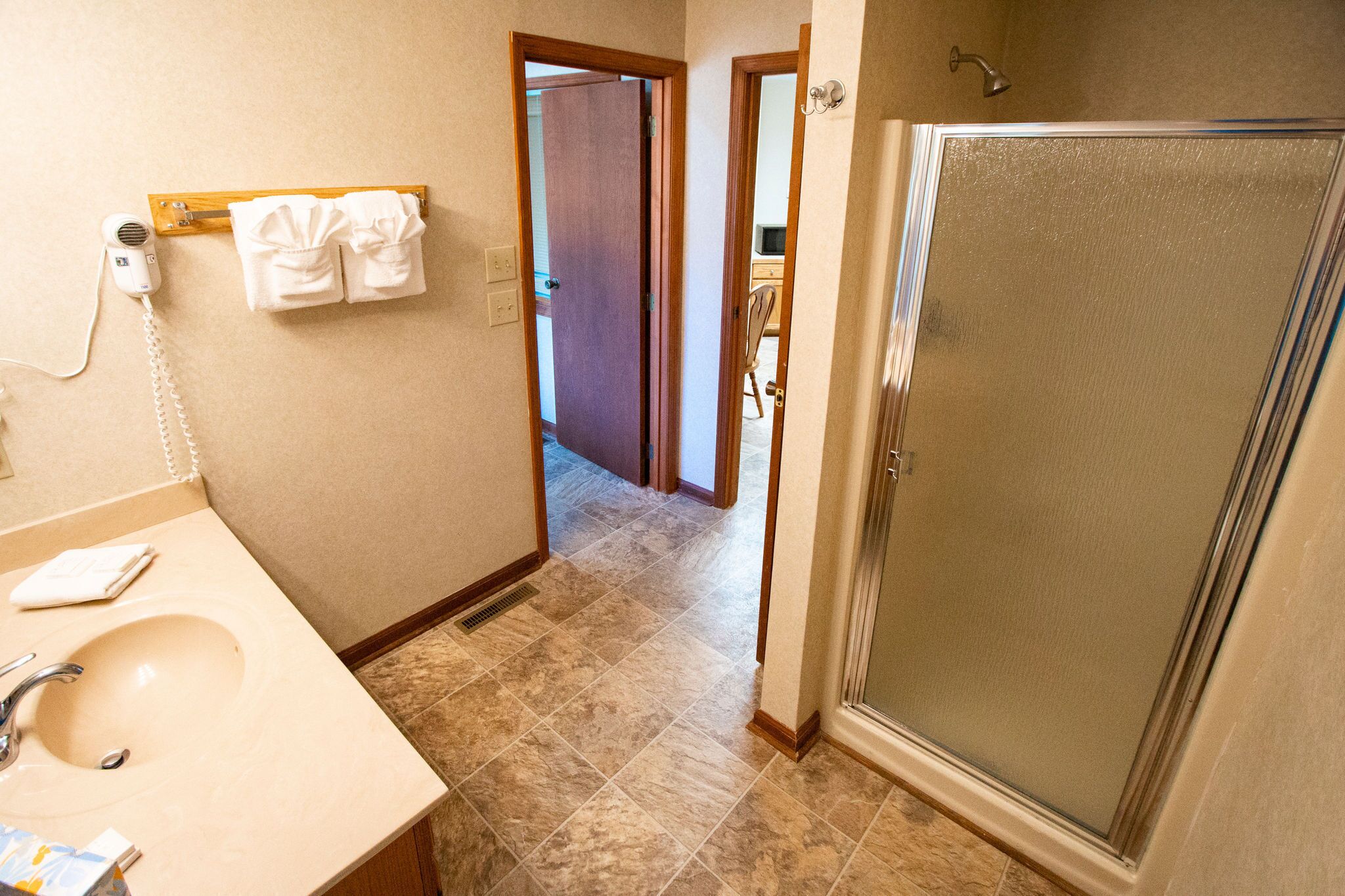 Towels, soap, toilet paper