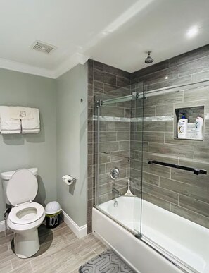 Shower, hair dryer, towels, toilet paper - Washington house (Sanford)