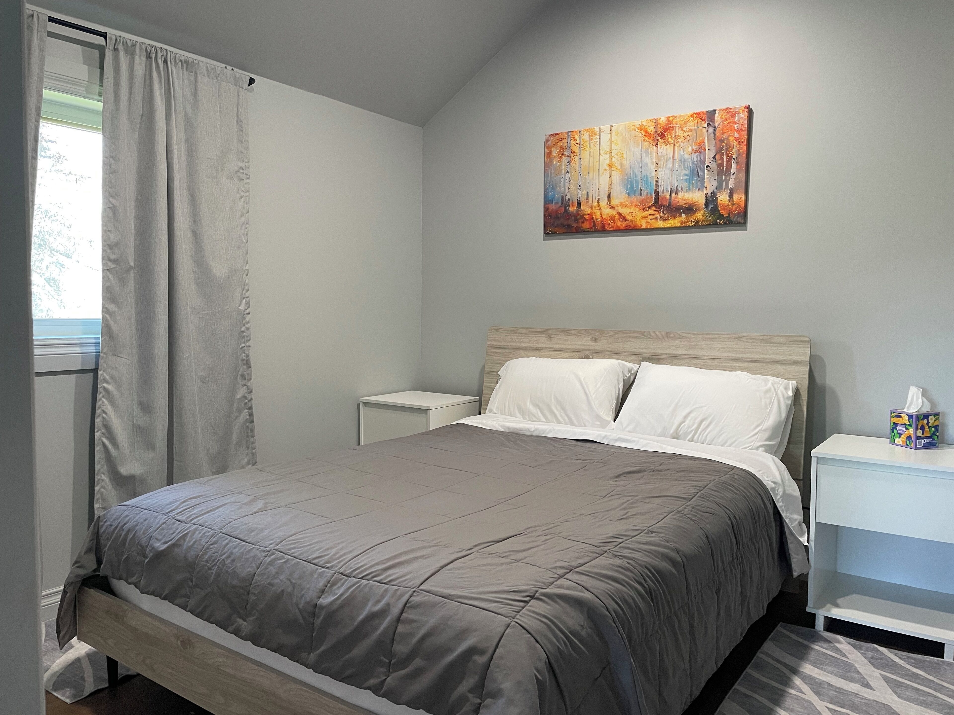 1 slaapkamer, een strijkplank/strijkijzer, gratis wifi, beddengoed