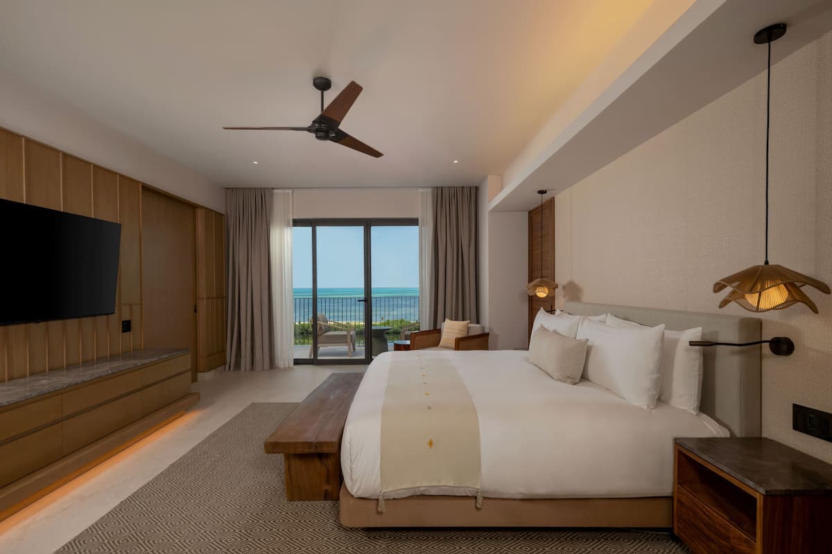 Premium bedding, down duvets, in-room safe, desk