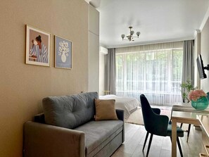 Interior - "Sky Harmony" chic studio near Arbat (Almaty)