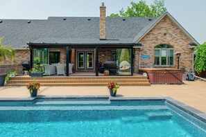 Outdoor pool, a heated pool