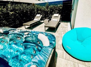 Terrace/patio - LuxArt City Spa Gallery Residence Krk - One Bedroom Apartment (Ground floor) (Krk)