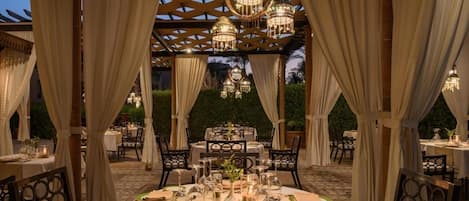 Outdoor banquet area