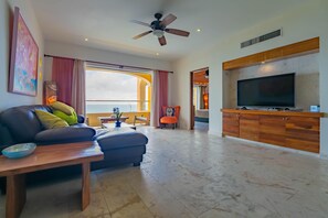 Smart TV, DVD player, books