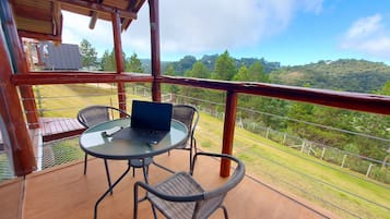 Deluxe Chalet, Patio, Mountain View | Terrace/patio