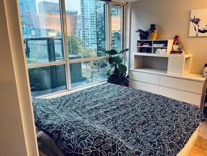 1 غرفة نوم وواي فاي وملاءات أسرّة