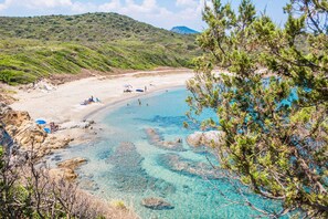 Vlak bij het strand