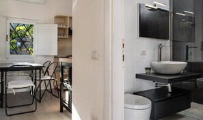 Douche, serviettes fournies