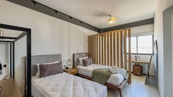 Departamento estándar, 2 camas individuales | Escritorio, espacio para trabajar con laptop y wifi gratis