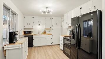 Microwave, oven, stovetop, dishwasher