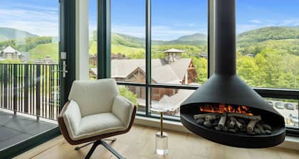 Steps from Adventure: Modern Mountain Luxury 3-Bed Condo at Spruce Peak in Stowe