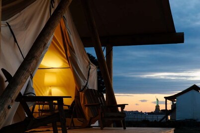 Private Island Glamping + Lady Liberty View