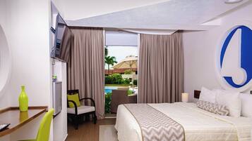 Standard Single Room, Balcony, Pool View | In-room safe, desk, laptop workspace, blackout curtains