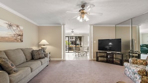 Smart TV, fireplace, DVD player, offices