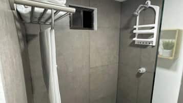 Comfort Double Room, Pool View | Bathroom | Shower, free toiletries, towels, soap