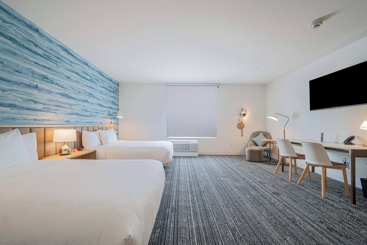 Studio Suite, 2 Queen Beds | Premium bedding, blackout drapes, iron/ironing board, WiFi (free)