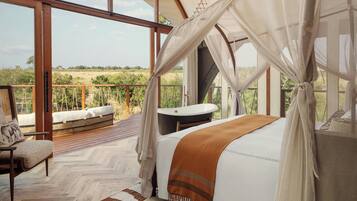 Habitación presidencial, 1 cama doble (View) | Ropa de cama de alta calidad y minibar con artículos gratuitos