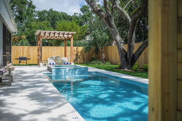 A heated pool