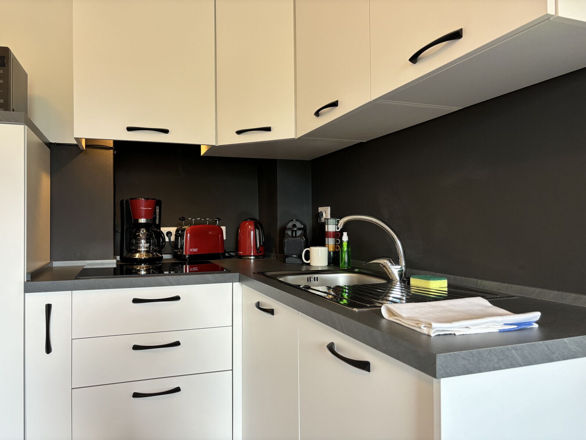 Fridge, microwave, stovetop, dishwasher