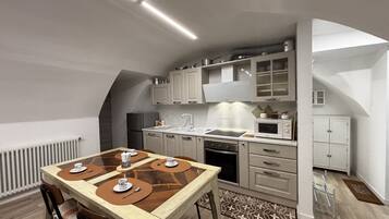 Køleskab, mikrobølgeovn, ovn, kogeplade