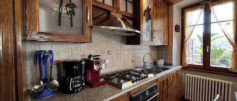 Fridge, oven, stovetop, toaster