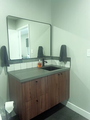 Shower, hair dryer, towels, soap - B4 - units (San Diego)