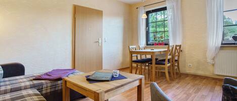 TV, DVD player, ping pong